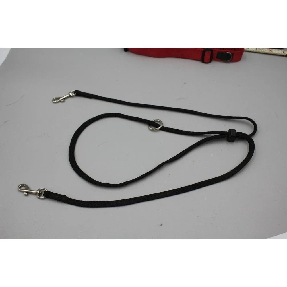 Size Right® Dog Harness, Red Slide Collar, Connecter Leash (2 dogs) Lot Training